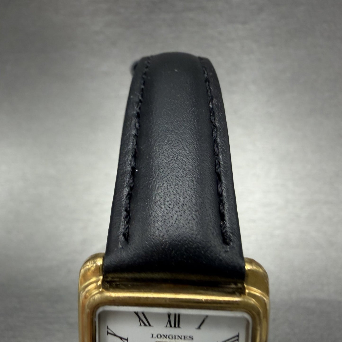 Longines Tank Watch Women 23mm White Dial Gold Plated Rectangle Manual Wind Runs4