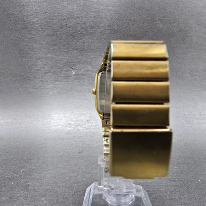 Citizen CQ Tank Watch Men 26mm Champagne Dial Gold Tone 6031-S16890 New Battery7