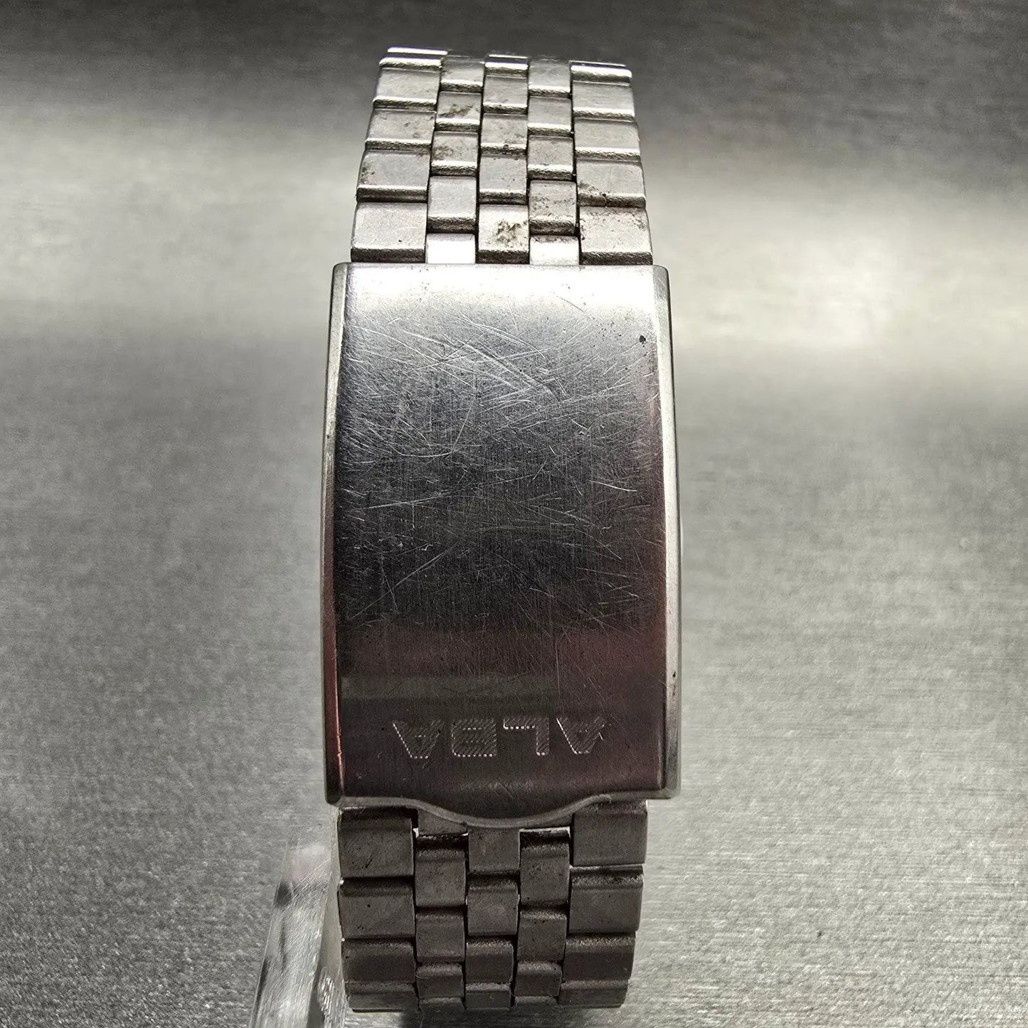 Seiko Alba Watch Men 34mm Silver Dial Silver Tone Daydate Round V743-7A00 NewBat7
