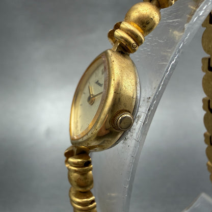 Casio Menuet Watch Women 16mm Champagne Dial Gold Tone Oval LGQ-204 New Battery2