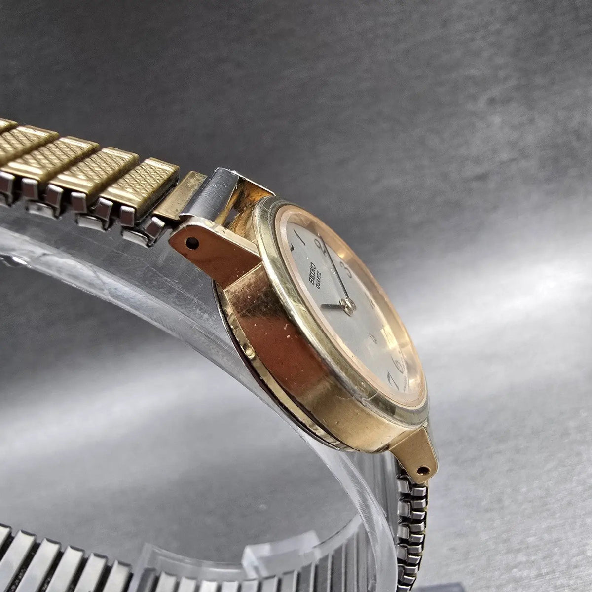 Seiko Watch Women 23mm Silver Dial Gold Tone Round 2320-0060 New Battery Vintage3
