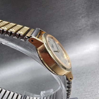 Seiko Watch Women 23mm Silver Dial Gold Tone Round 2320-0060 New Battery Vintage3