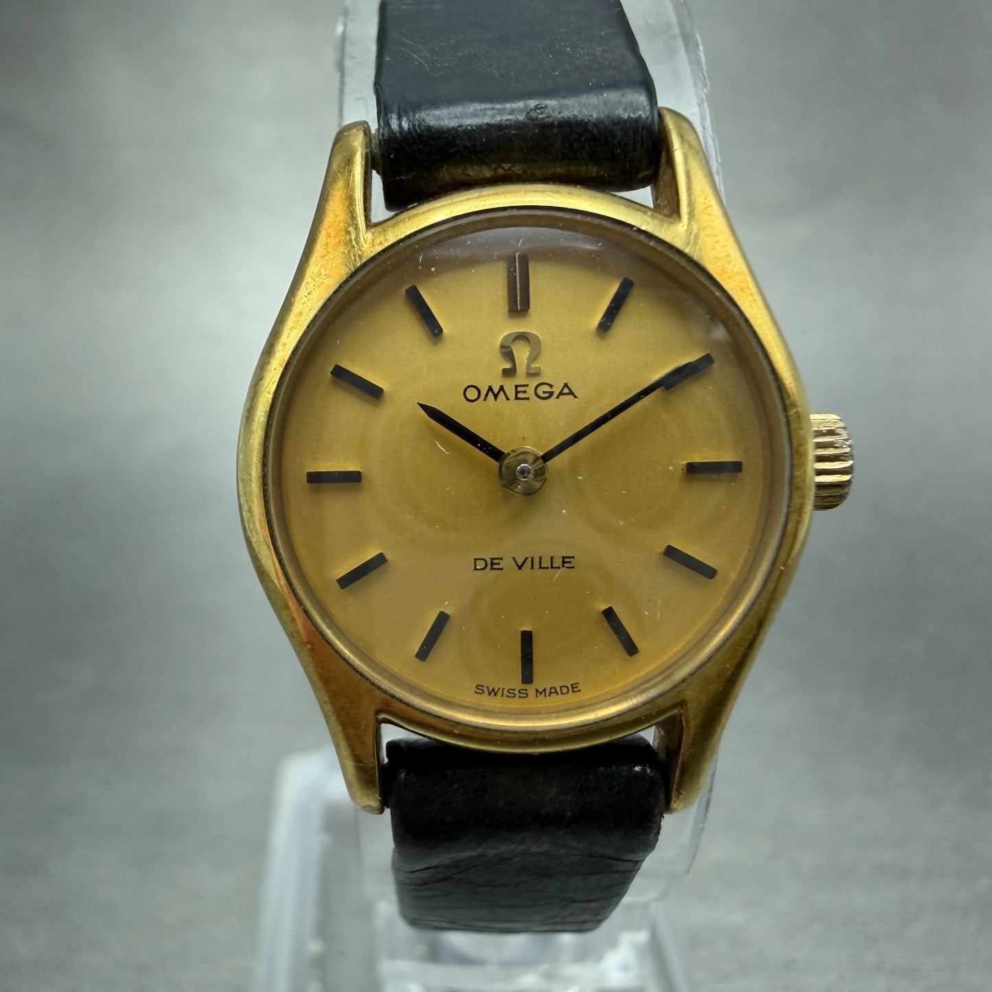 Omega De Ville Watch Women 23mm Gold Dial Gold Plated 511 347 Cal620 PARTS0