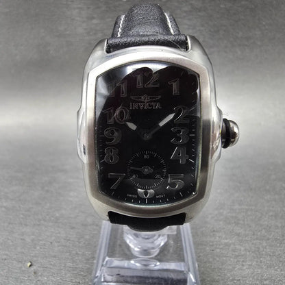 Invicta Lupah Watch Women 29mm Blac Dial Silver Rectangle 2003 New Battery 560
