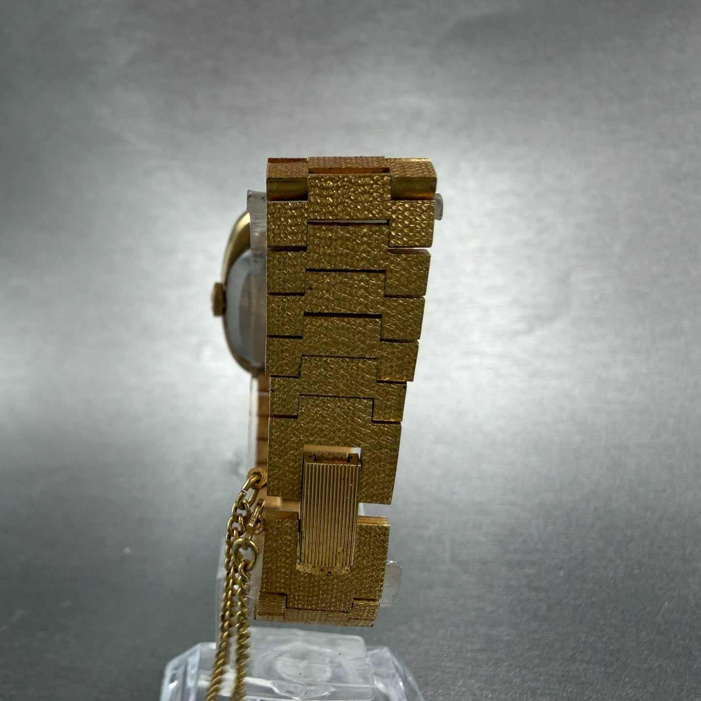 Rado Moncherie Watch Women 24mm Brown Dial Gold Tone Rectangle Manual Wind PARTS8