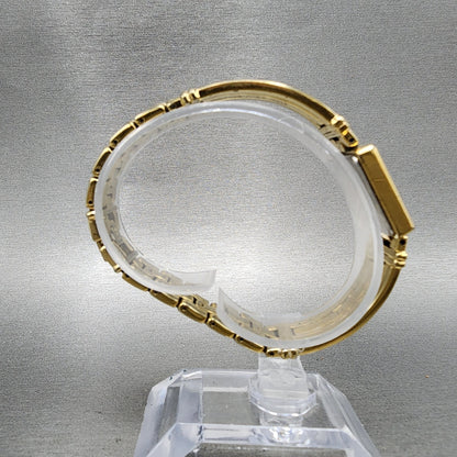 Seiko Watch Women 20mm Champagne dial Gold Tone Square V4006280 New Battery8