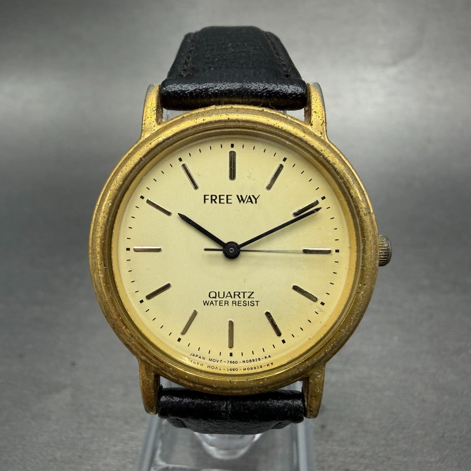 Citizen Freeway Watch Unisex 31mm Champagne Dial Gold Tone Round New Battery0
