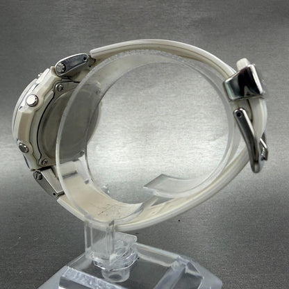 Casio BabyG Watch Women 41mm Silver Dial White Tone Round Solar BGA1400 Works6