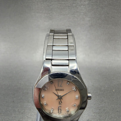 Seiko Lukia Watch Women 22mm MOP Dial Steel Round 1N01-0CA0 New Battery