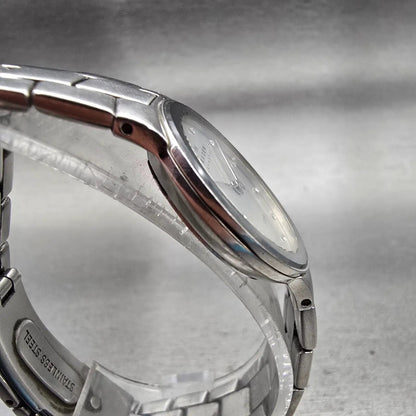 Skagen Watch Women 25mm Silver Dial Silver Tone Round 430SSXD New Battery 5.5"3