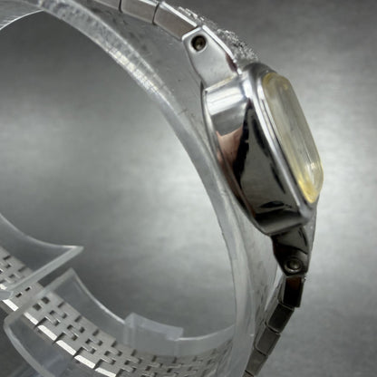 Seiko Watch Women 16mm Silver Dial Silver Tone Rectangle 5420-5079 New Battery3