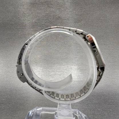 Seiko Watch Women 17mm Silver Dial Two Tone Rectangle 73215260 New Battery8
