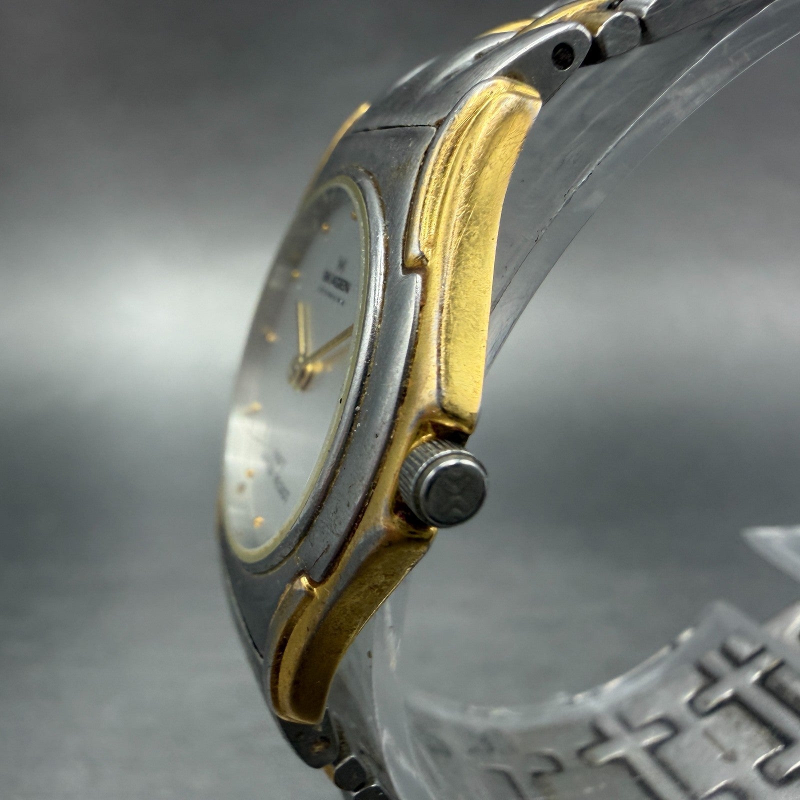 Skagen Watch Women 26mm Silver Dial Two Tone Round Q99SGX New Battery VTG2