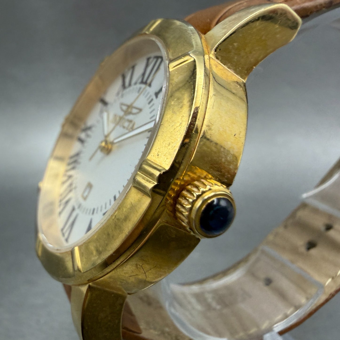 Invicta Specialty Watch Men 42mm Silver Dial Gold Tone Date 13971 New Battery2