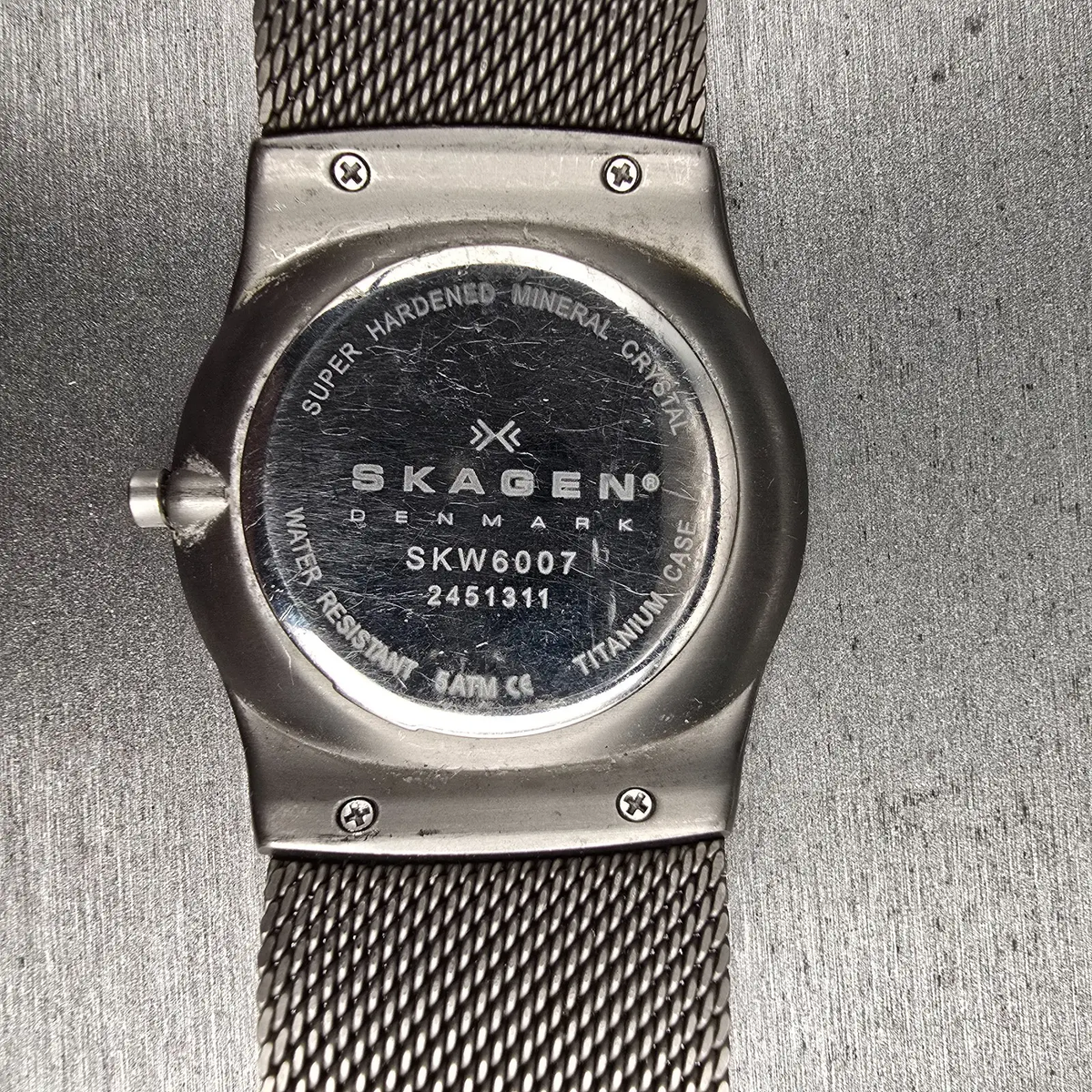 Skagen Melbye Watch Men 40mm Gray Dial Titanium Daydate Round SKW6007 New Batt10