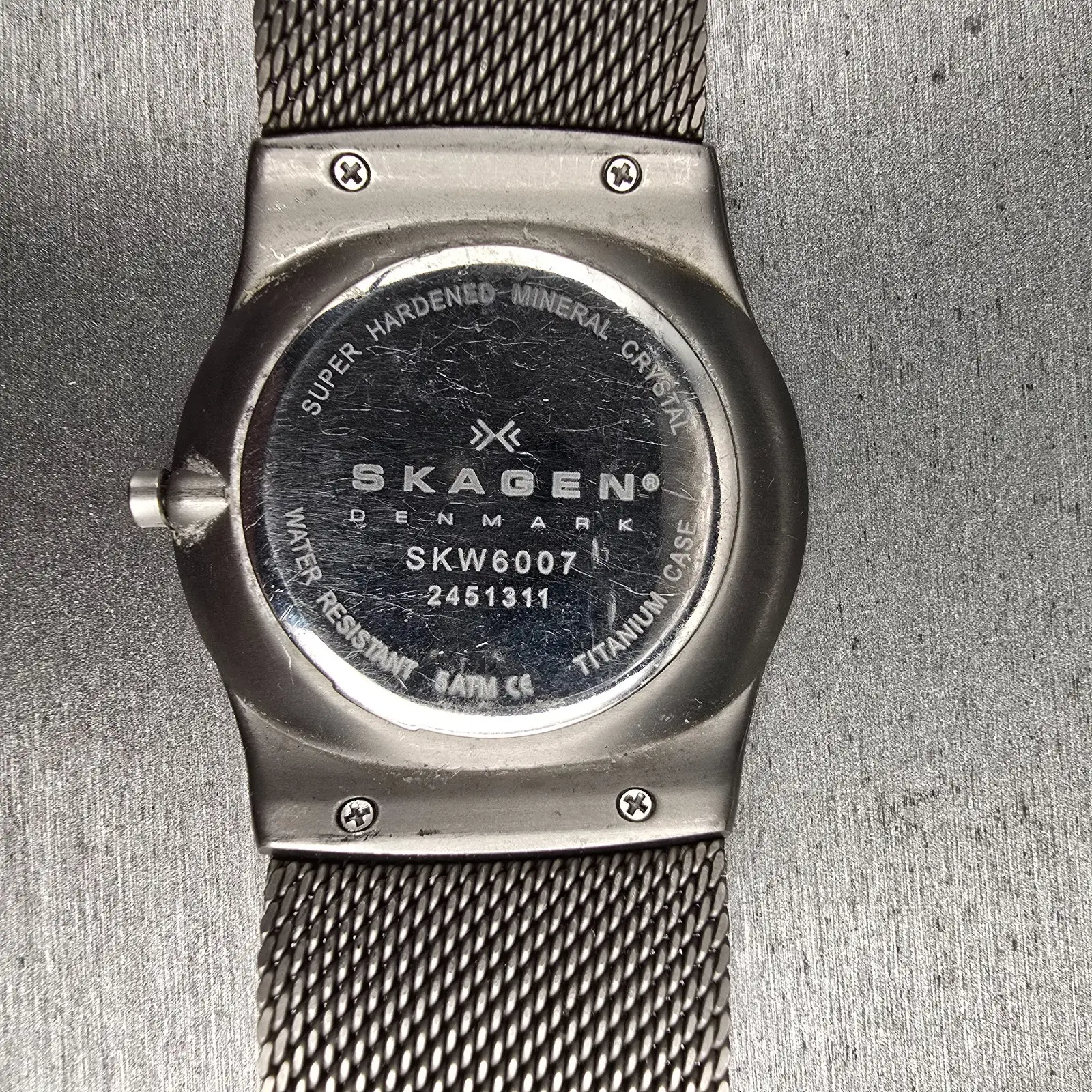 Skagen Melbye Watch Men 40mm Gray Dial Titanium Daydate Round SKW6007 New Batt10