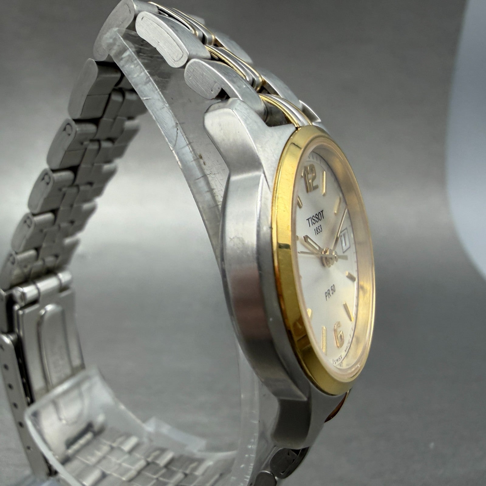 Tissot PR 50 Watch Women 28mm White Dial Two Tone Date J336/436k New Battery3