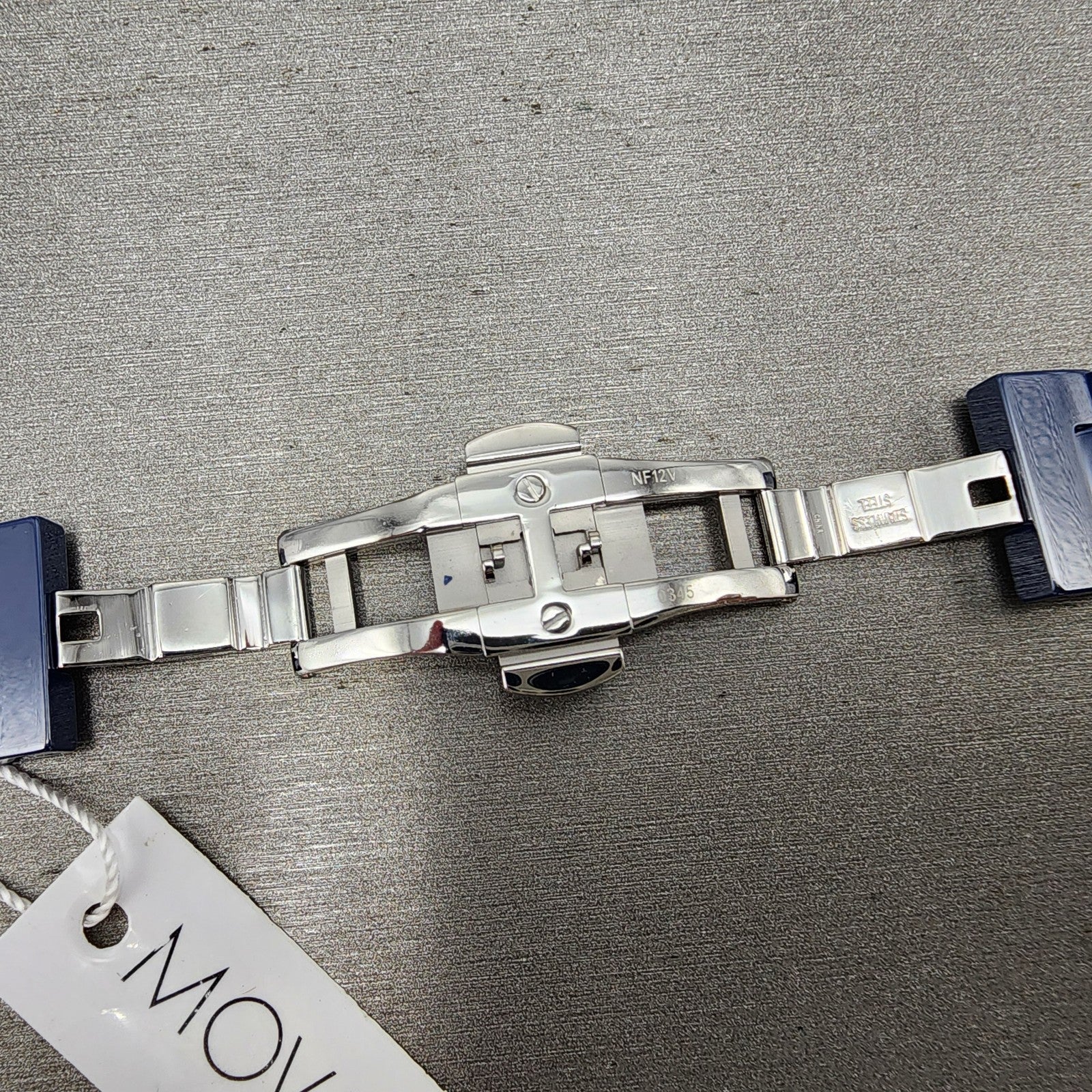 Movado Bold Blue Ceramic Watch Band 18mm Womens Watch Bracelet Butterfly Clasp11