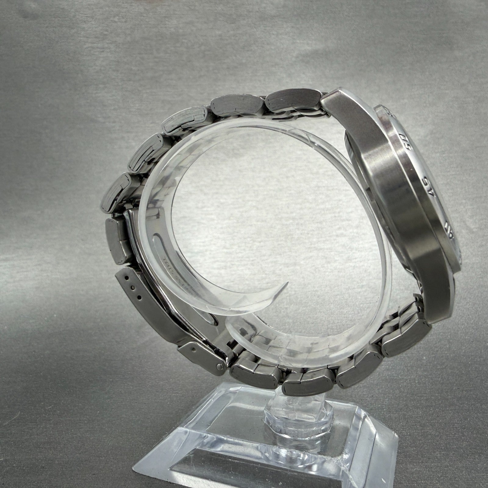Wenger Dive Watch Men 38mm Black Dial Silver Tone Daydate Round New Battery8