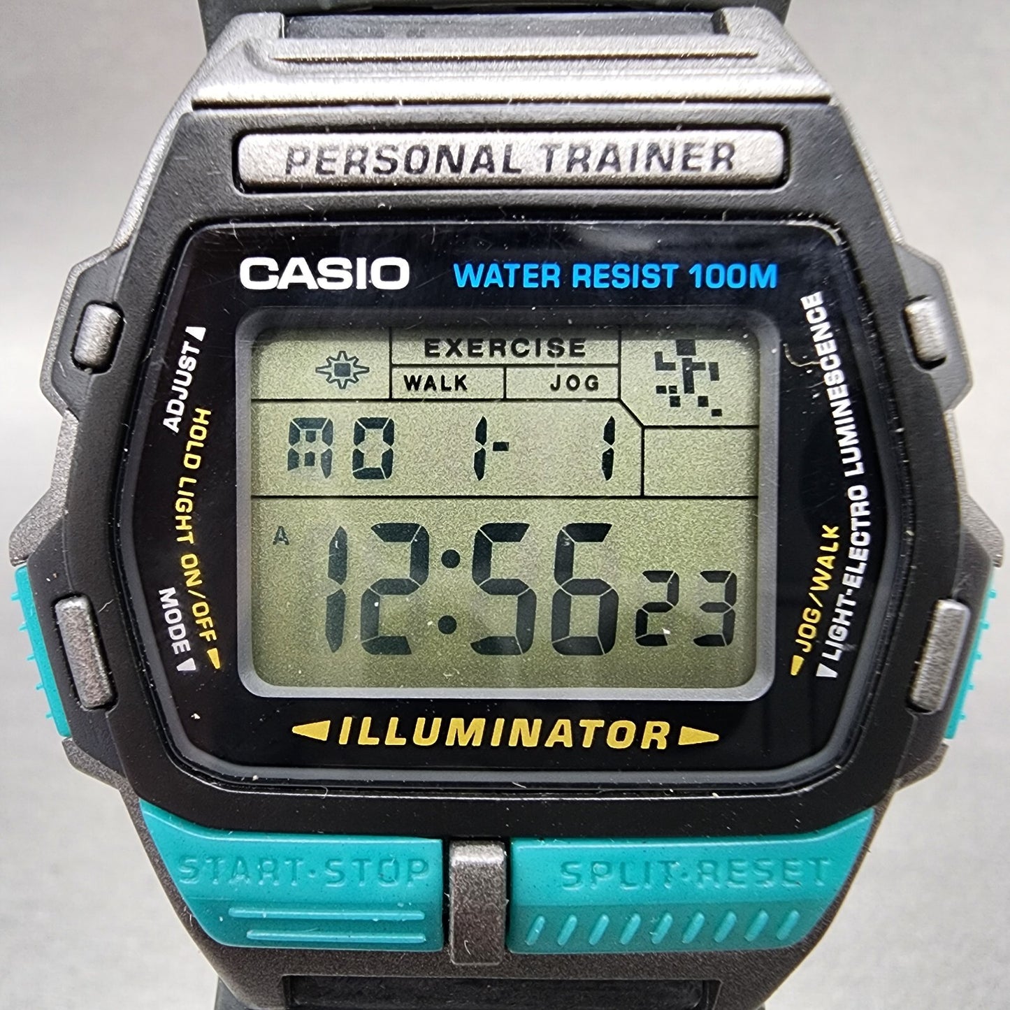 Casio Personal Trainer Watch Men 43mm Digital Alarm Chrono JC30 New Battery1