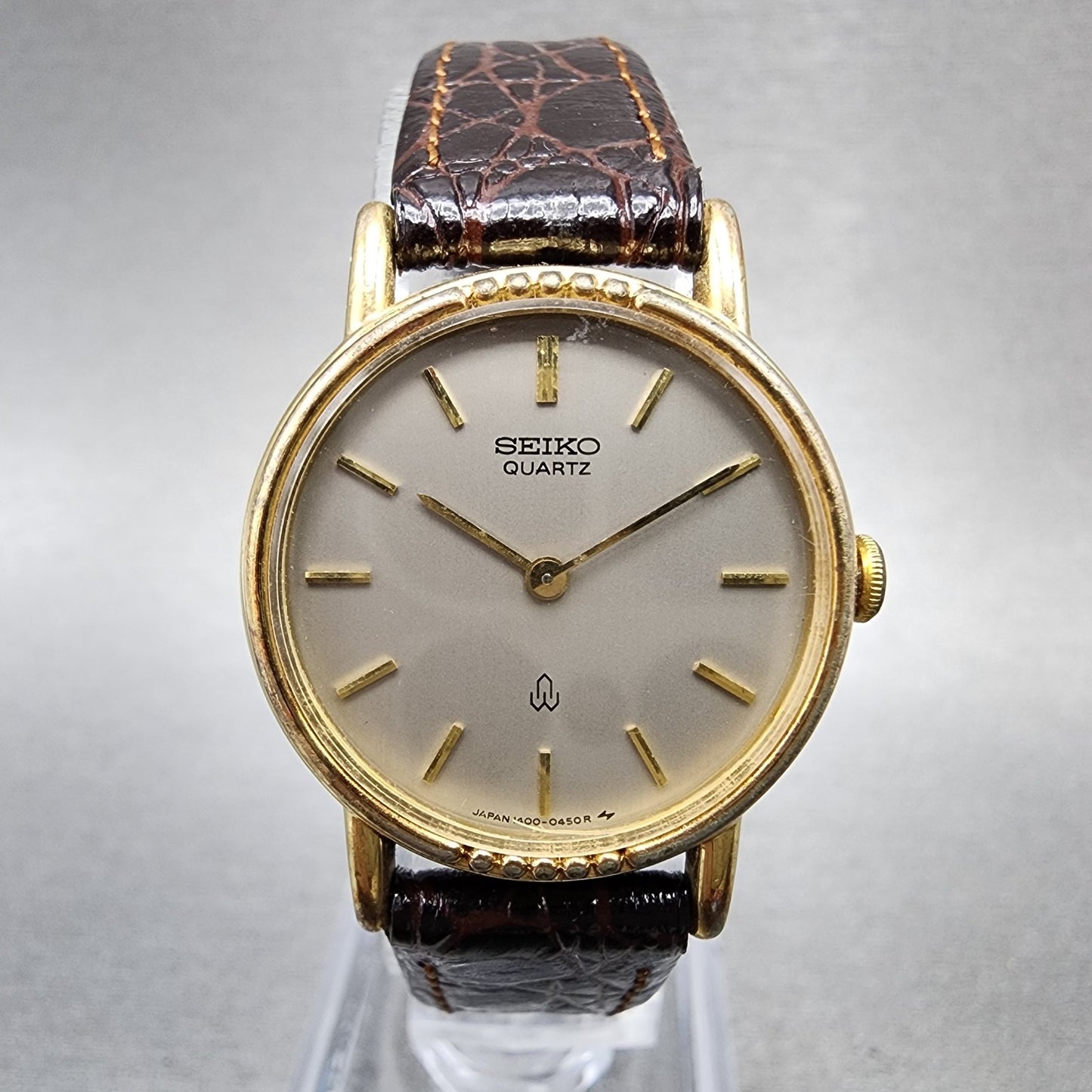 Seiko Watch Women 25mm Silver Dial Gold Plated 14000100 New Battery Vintage0