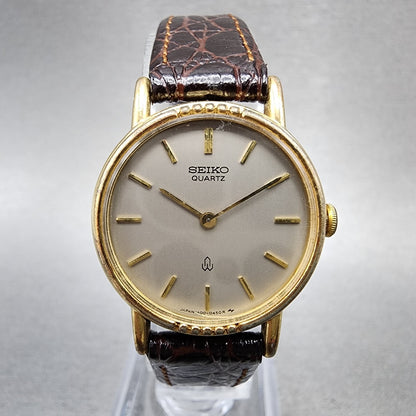 Seiko Watch Women 25mm Silver Dial Gold Plated 14000100 New Battery Vintage0