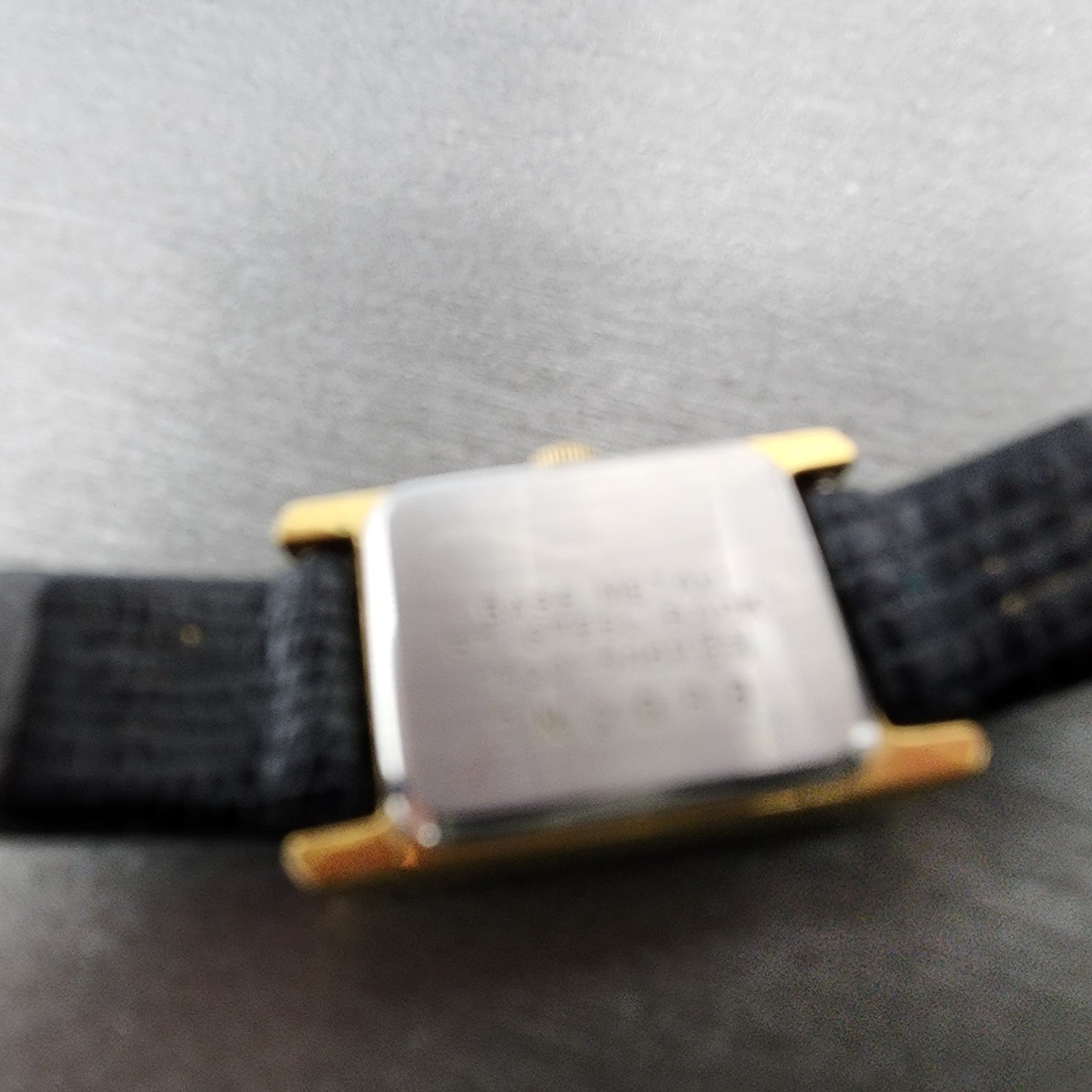 Seiko Tank Watch Women 14mm Black Dial Gold Tone Rectangle 1F205A69 New Battery9