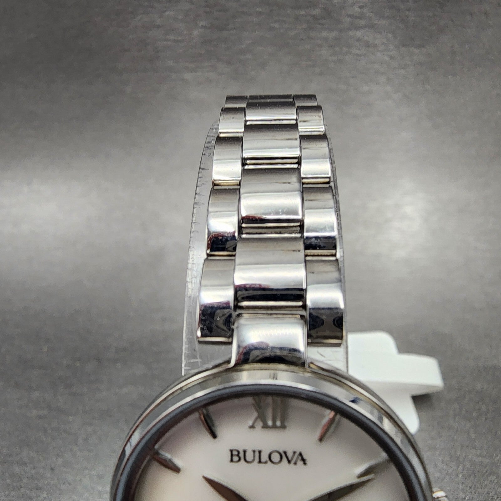 Bulova Watch Women 27mm MOP Dial Steel Round 96L229 New Battery4