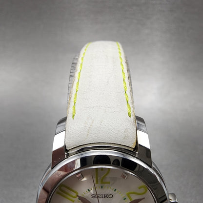Seiko Lukia Watch Women 26mm White Dial Silver Tone Date 7n820ee0 New Battery4