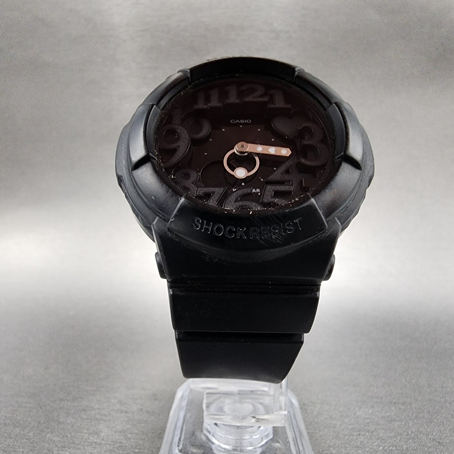 Casio BabyG Watch Women  42mm Analog Digital Black Tone Round BGA131 New Batt5