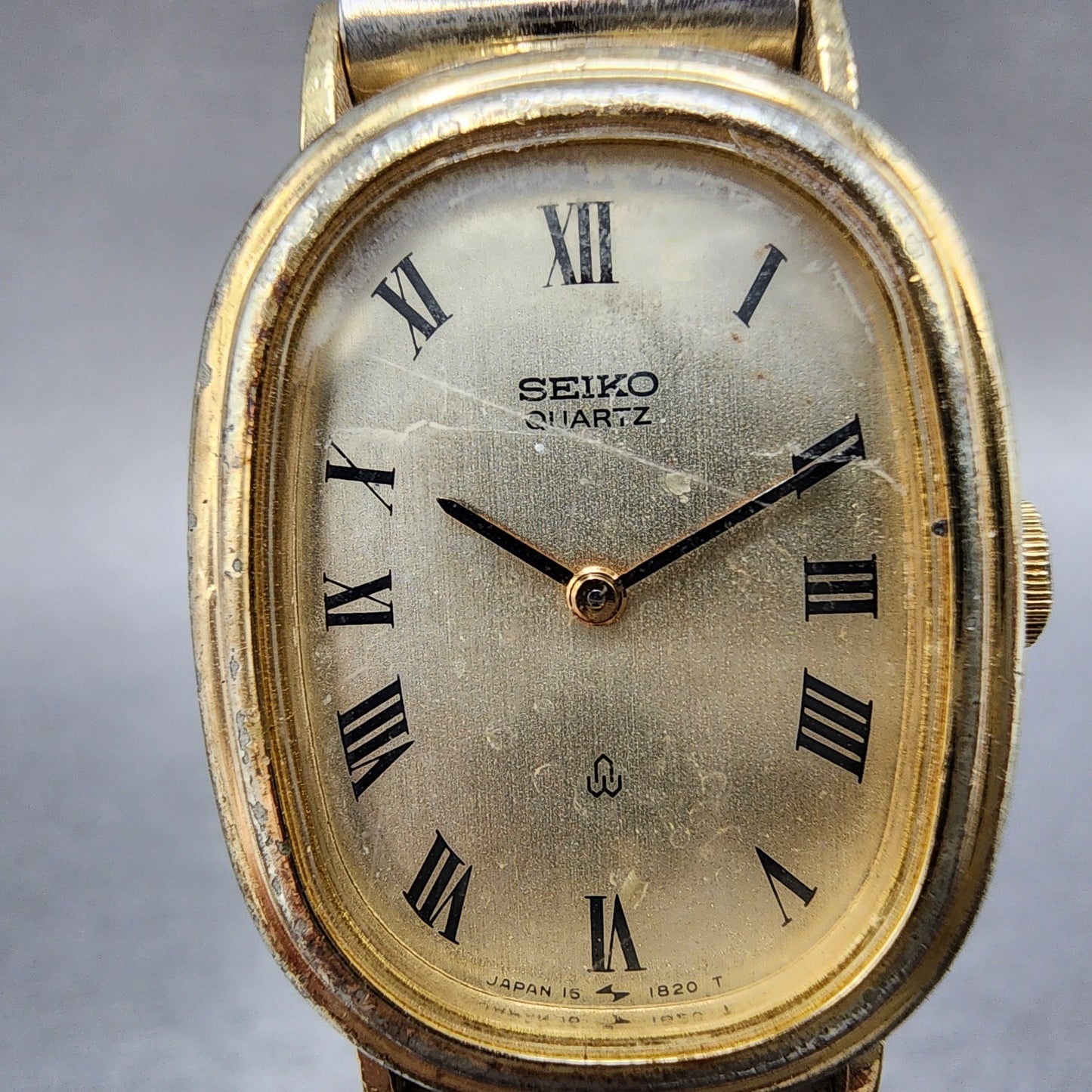 Seiko Watch Women 21mm Champagne Dial Gold Tone Oval 165960 New Battery1
