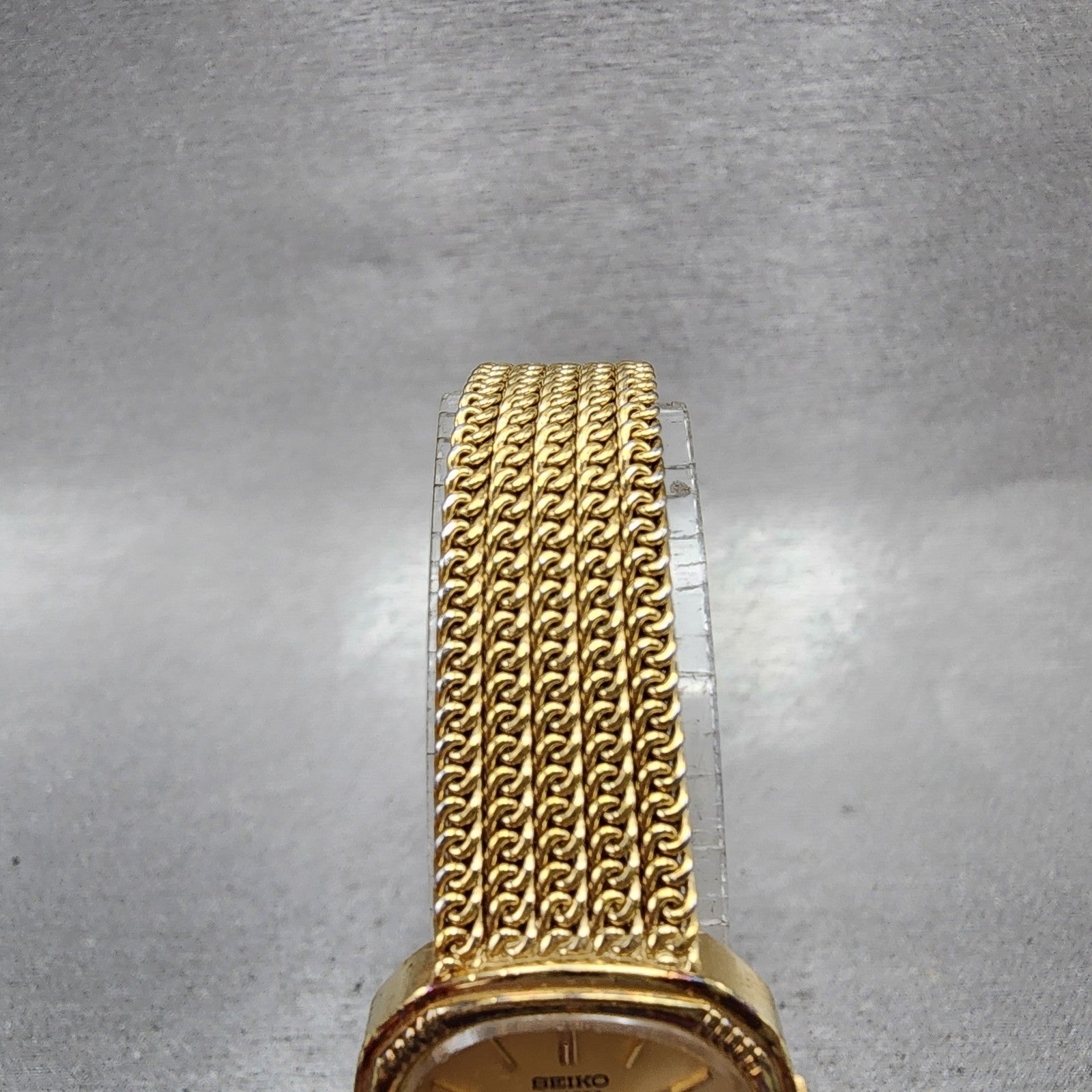 Seiko Watch Women 21mm Champagne Dial Gold Tone Octagon 23205200 New Battery4