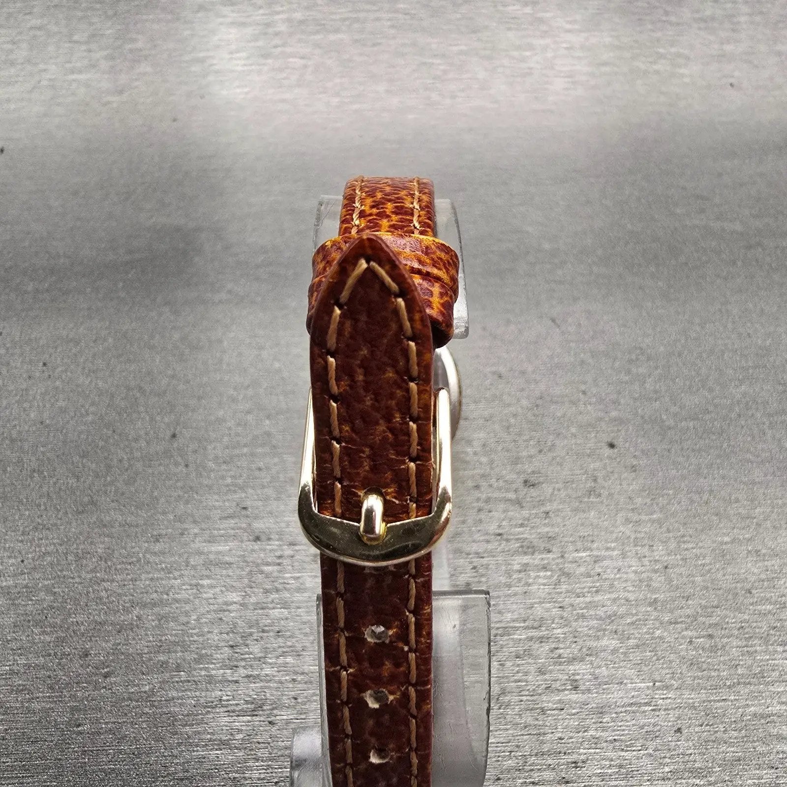 Seiko Watch Women 20mm Gold Dial Gold Tone Oval 3421-5320 New Battery Vintage7
