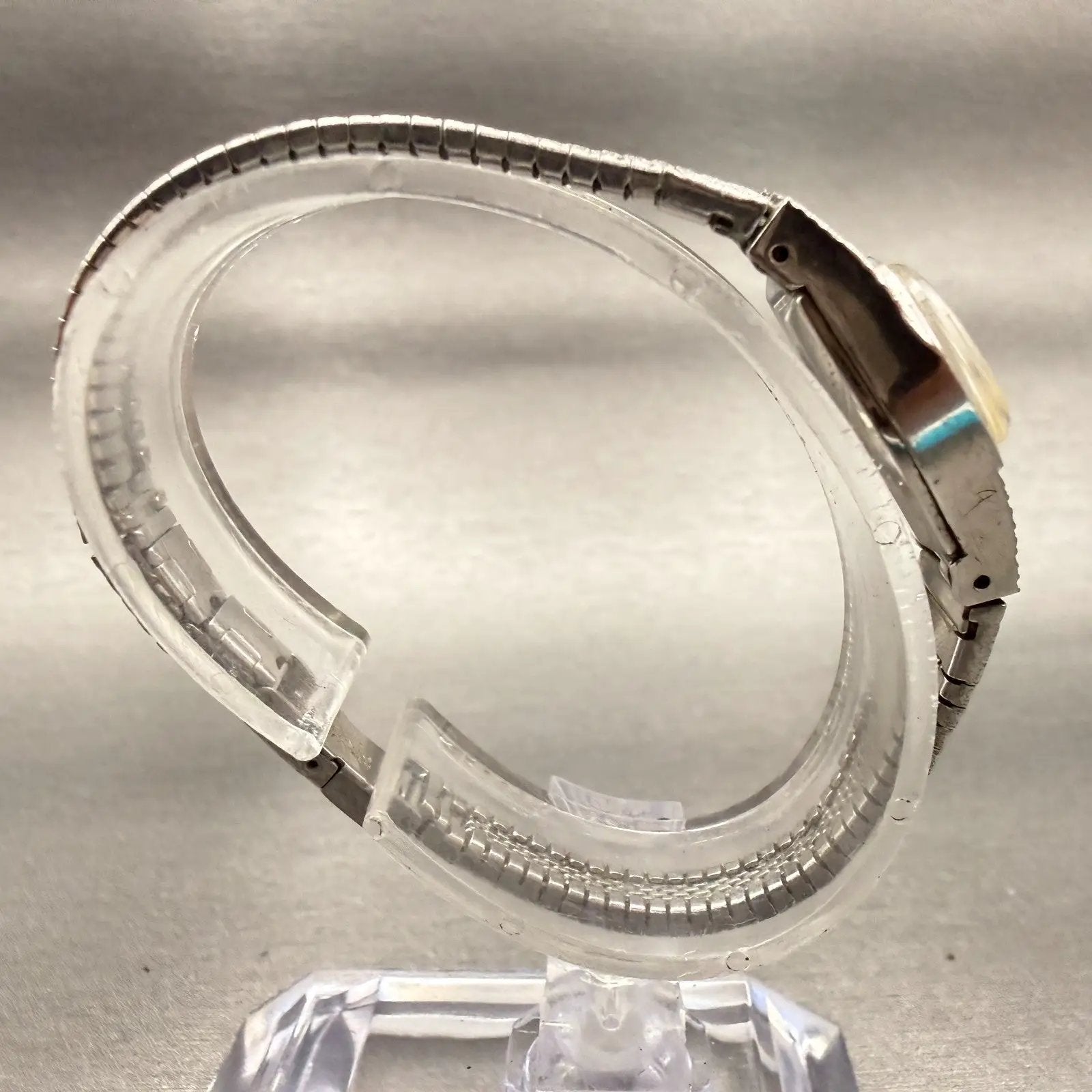 Seiko Watch Women 18mm Silver Dial White Gold Plated Oval 11-7440 Manual Runs8