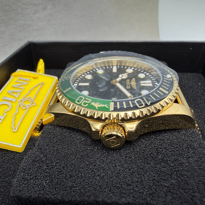 Invicta Pro Diver Watch Men 43mm Black Dial Gold Tone Bracelet Round 496926
