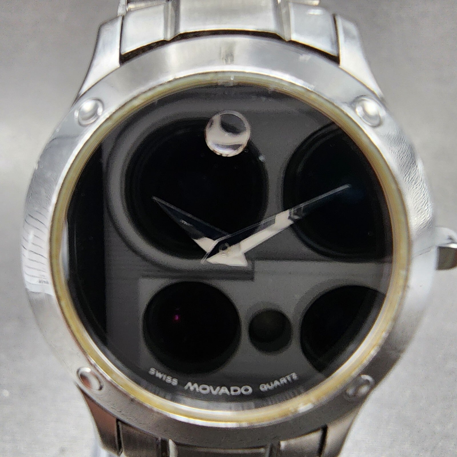 Movado Museum Watch Women 25mm Black Dial Stainless Steel Round New Battery1
