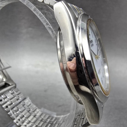 Citizen Eco-Drive Junction Watch Men 36mm White Dial Two Tone Round Runs3