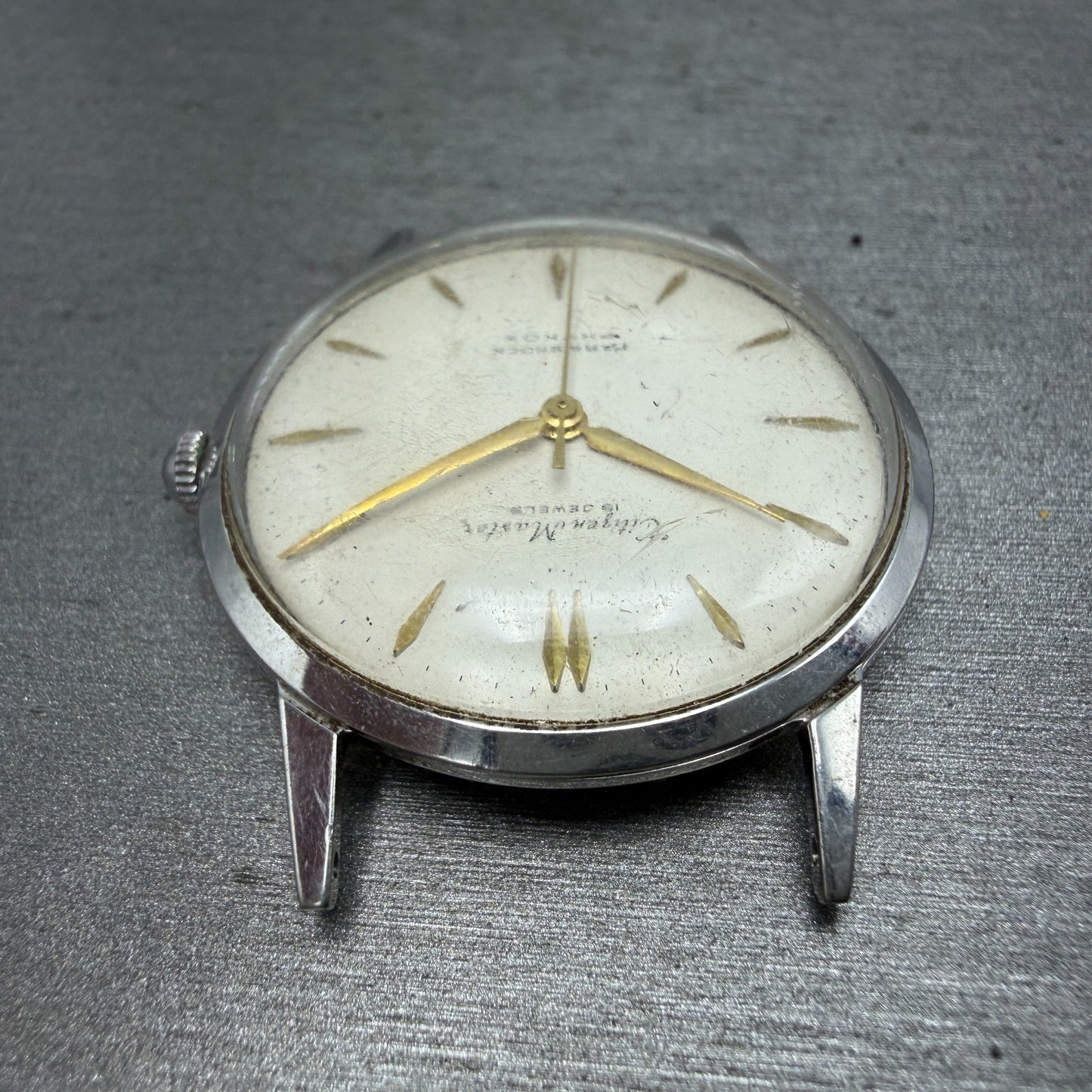 Citizen Masers Phynox Watch Men 35mm White Dial Silver Tone Manual PARTS Vintage5