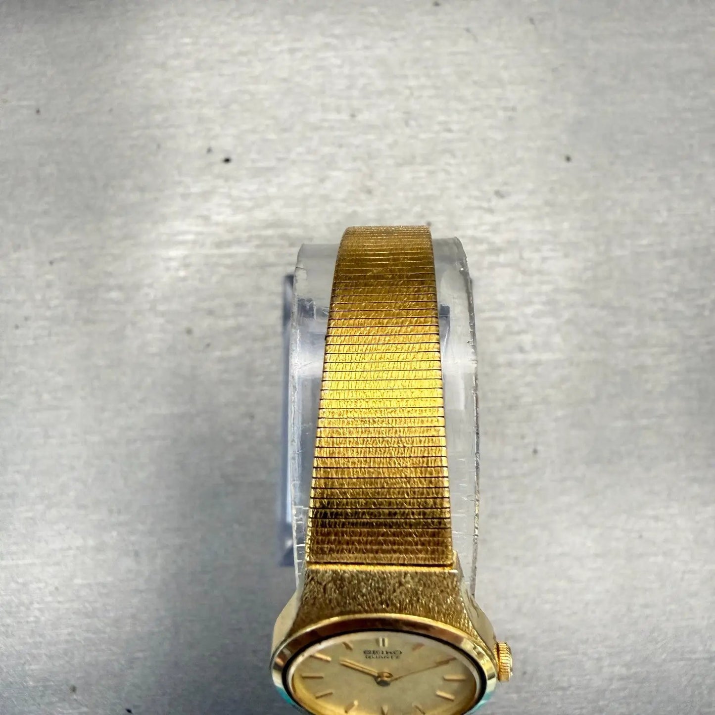 Seiko Watch Women 19mm Champagne Dial Gold Tone Round 2C20-0029 New Battery VTG4