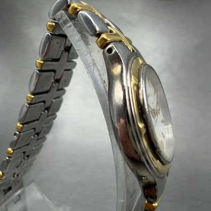 Bulova Watch Women 25mm White Dial Two Tone Date Round 98M36 New Battery K933
