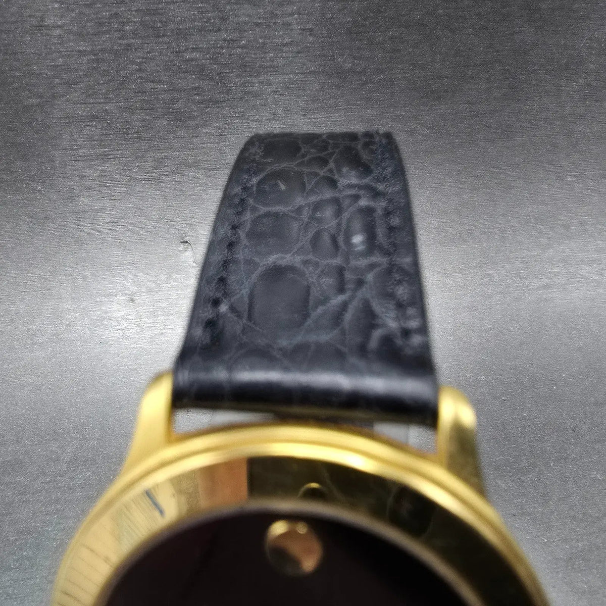 Movado Museum Watch Men 34mm Black Dial Gold Round 87-D1-844 New Battery Box5