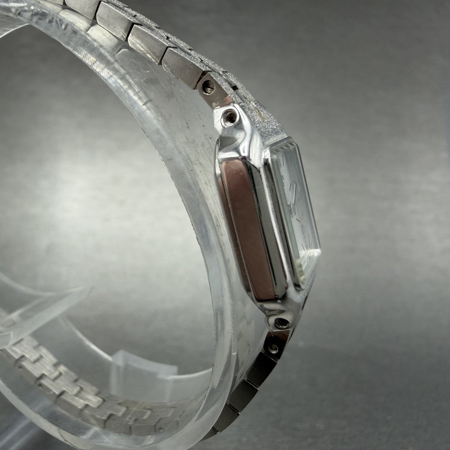 Citizen CQ Watch Women 13mm Silver Dial Silver Tone Rectangle New Battery NHJDS3