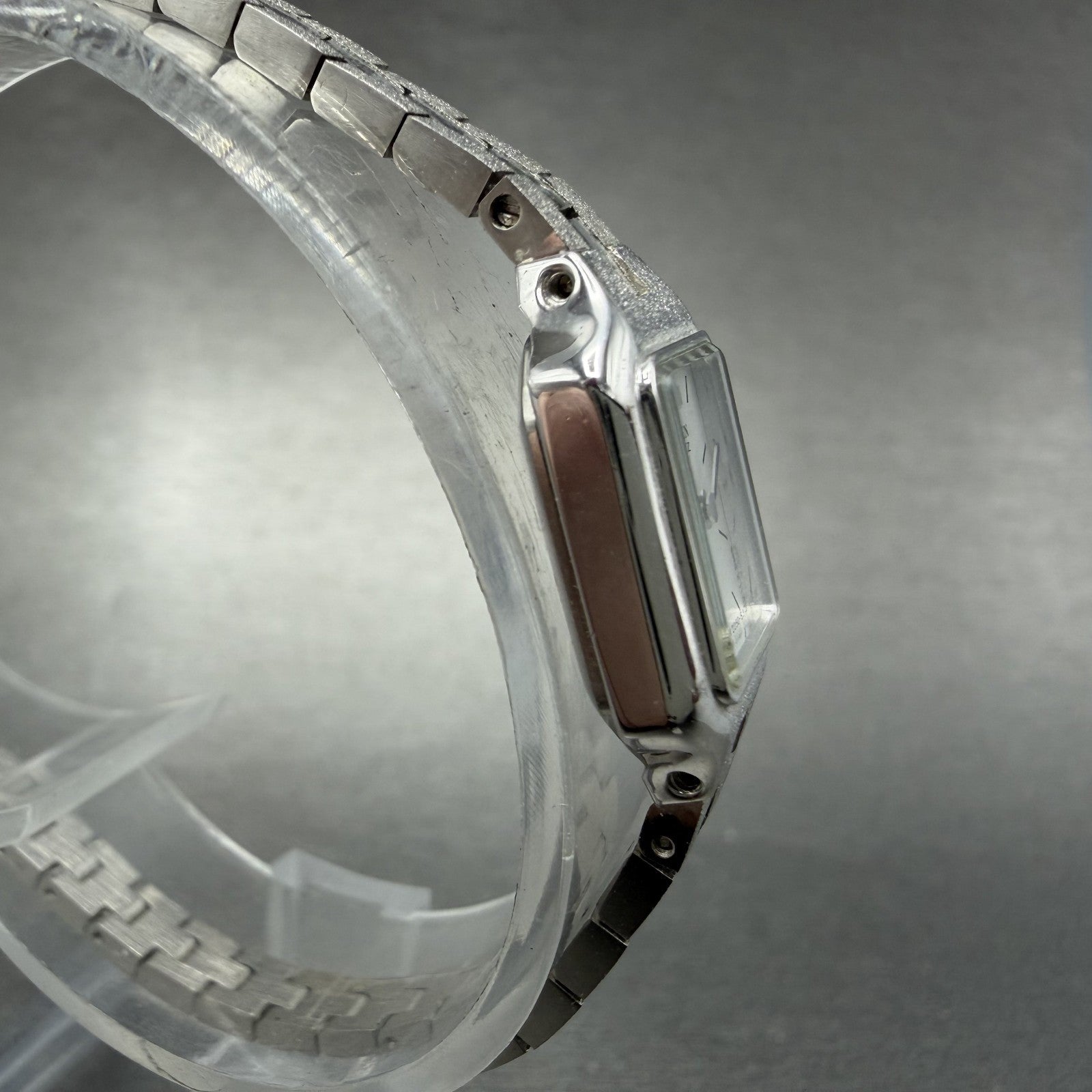 Citizen CQ Watch Women 13mm Silver Dial Silver Tone Rectangle New Battery NHJDS3