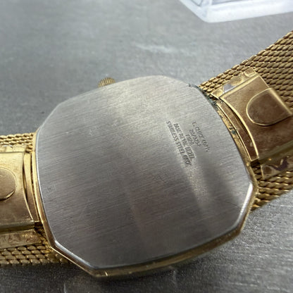 Armitron Deauville Watch Men 31mm Champagne Dial Gold Tone Date PARTS VTG10