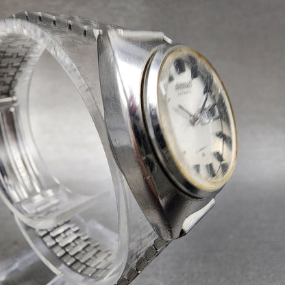 Seiko Automatic Watch Women 24mm Silver Dial Silver Tone Daydate 2706-0080 Runs