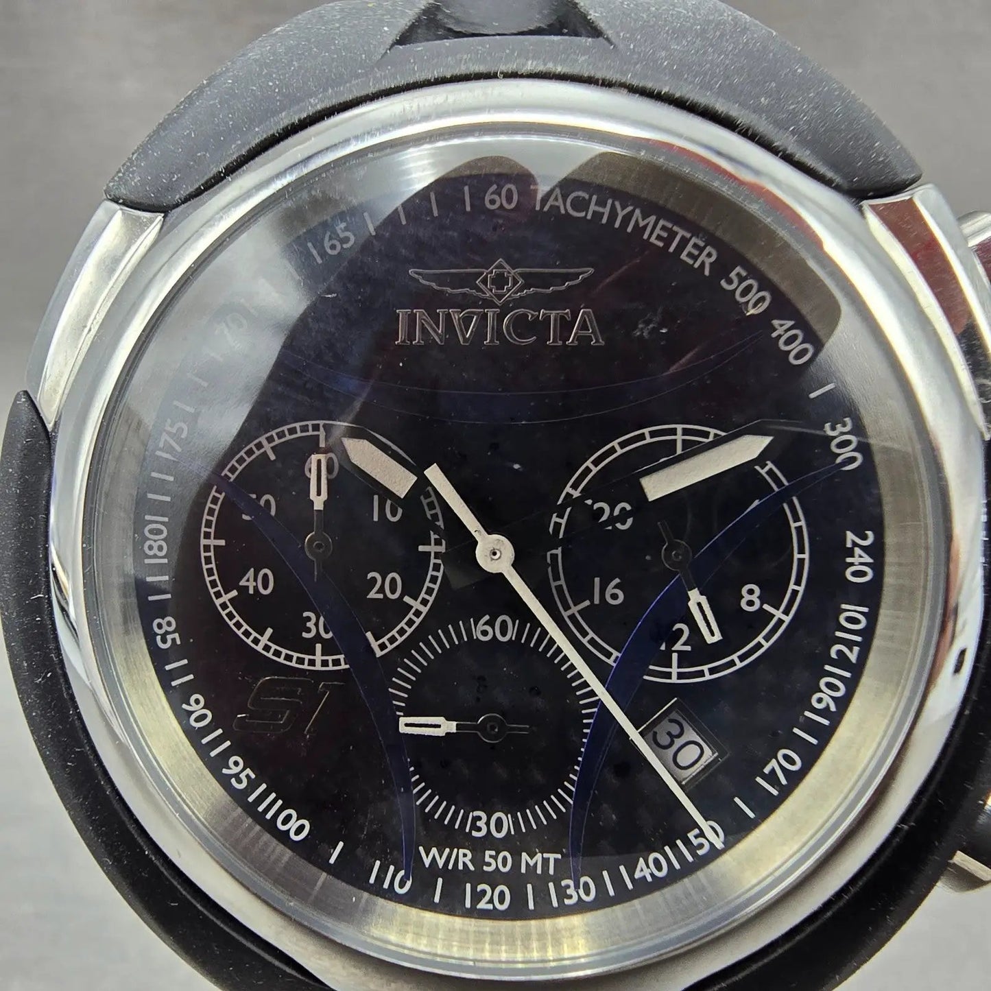 Invicta S1 Nitro Chronograph Watch Men 48mm Black Dial Black Tone 1607 New Batt2