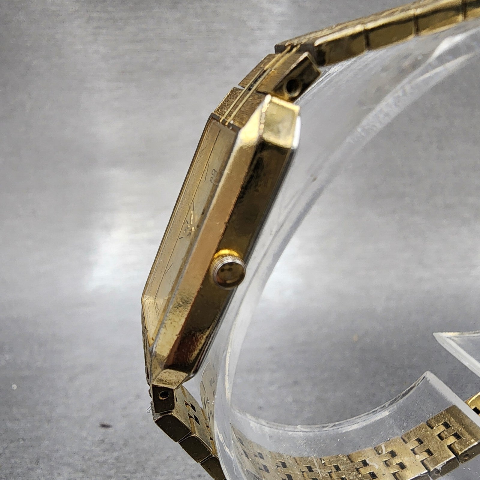 Citizen CQ Tank Watch Women 13mm Champagne Dial Gold Tone 6421S18523 NewBattery2