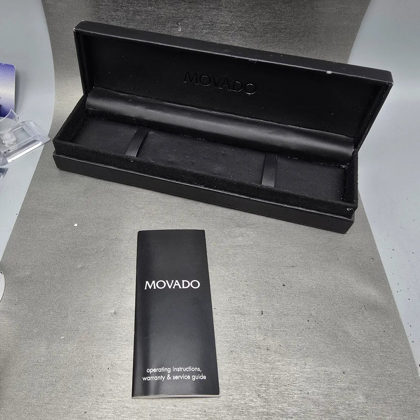 Movado Museum Watch Men 40mm Black Dial Black Tone 84 G1 1855.A New Battery14