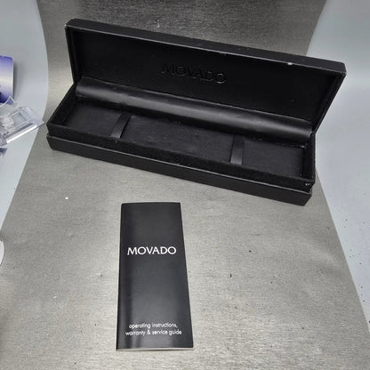 Movado Museum Watch Men 40mm Black Dial Black Tone 84 G1 1855.A New Battery14