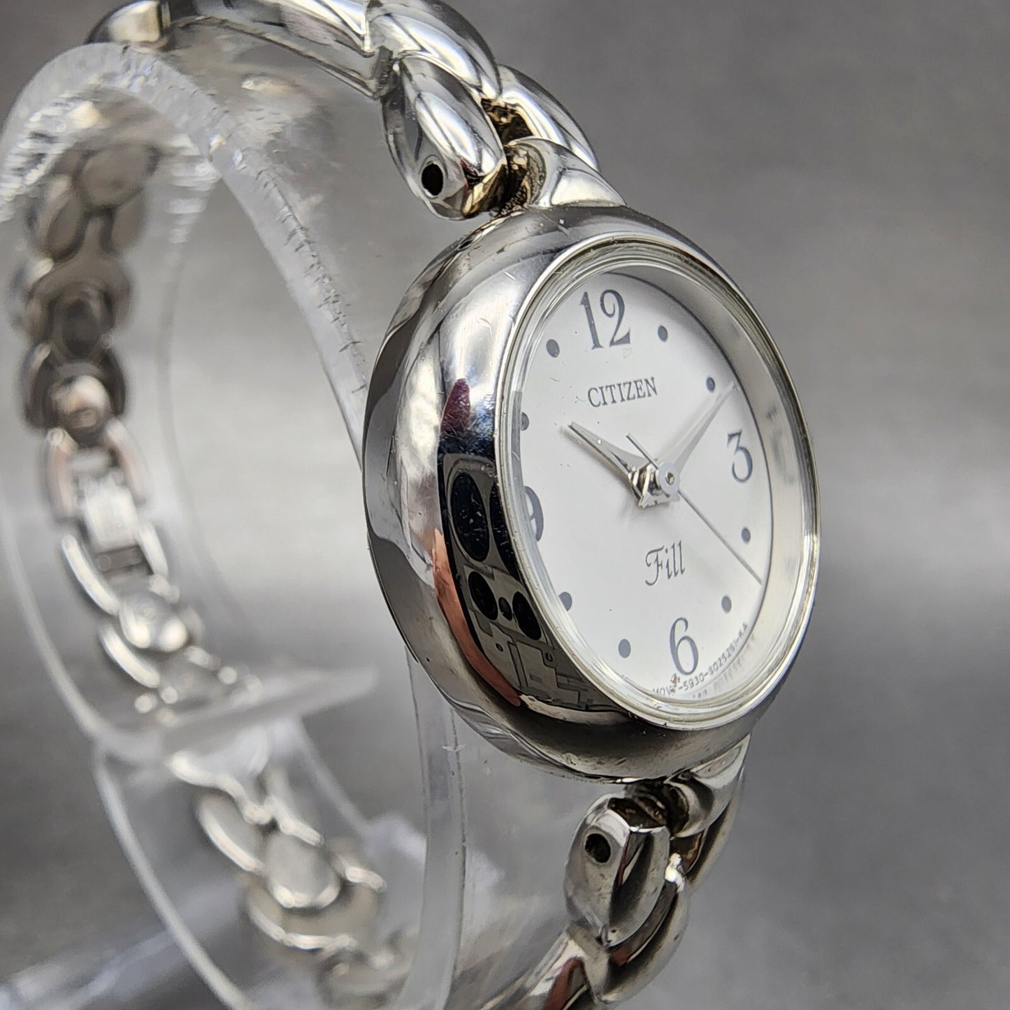 Citizen Fill Watch Women 22mm White Dial Silver Tone Round 5930-S013704 New Batt